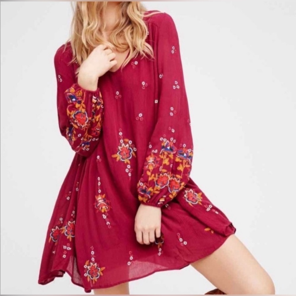 Free People Oxford Embroidered Mini Dress.
Size XSmall.